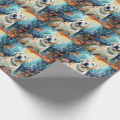 Halloween Labrador met pompoenen eng Cadeaupapier (Hoek)