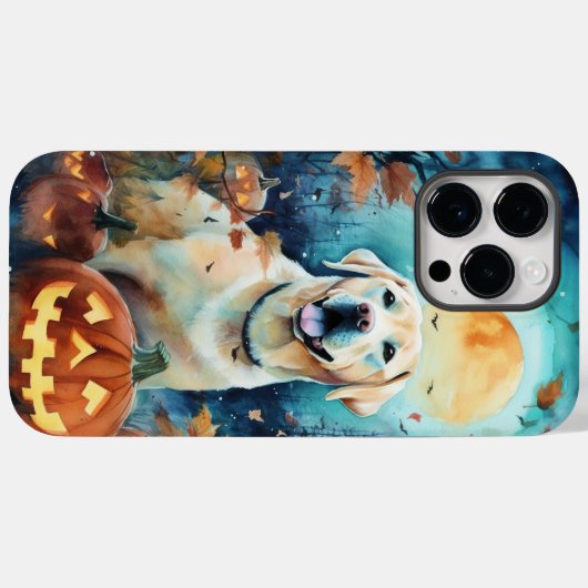 Halloween Labrador met pompoenen eng Case-Mate iPhone Case (Achterkant (horizontaal))