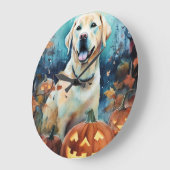 Halloween Labrador met pompoenen eng Grote Klok (Hoek)