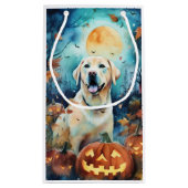 Halloween Labrador met pompoenen eng Klein Cadeauzakje (Achterkant)