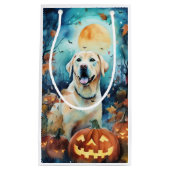 Halloween Labrador met pompoenen eng Klein Cadeauzakje (Voorkant)