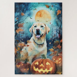 Halloween Labrador met pompoenen eng Legpuzzel