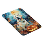 Halloween Labrador met pompoenen eng Magneet (Rechterzijde)