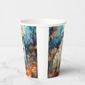 Halloween Labrador met pompoenen eng Papieren Bekers (Rechts)