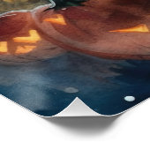 Halloween Labrador met pompoenen eng Perfect Poster (Hoek)