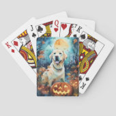 Halloween Labrador met pompoenen eng Pokerkaarten (Achterkant)