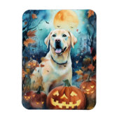 Halloween Labrador Met Pompoenen Griezelen Magneet (Verticaal)