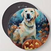 Halloween Labrador Met Pompoenen Schattig Ronde Button 6,0 Cm (Voorkant /achterkant)