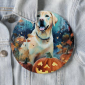 Halloween Labrador Met Pompoenen Schattig Ronde Button 6,0 Cm (In situ)