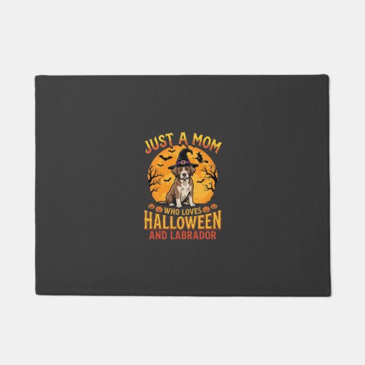 Halloween Labrador Moeder Heks Hond Ontwerp_1 Deurmat (Voorkant)