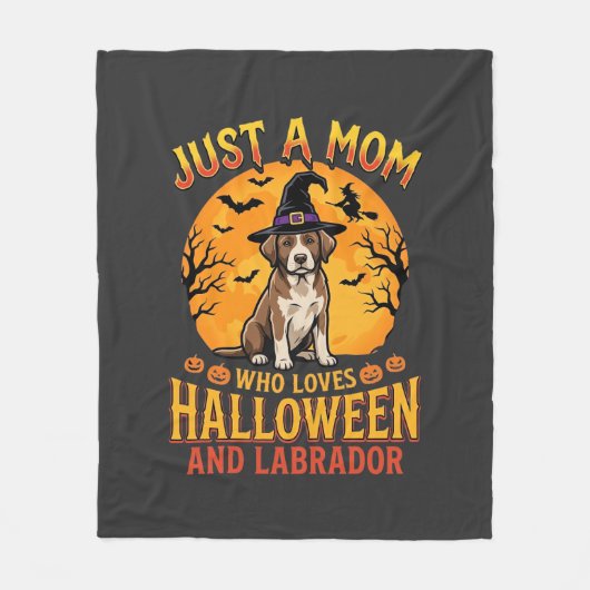 Halloween Labrador Moeder Heks Hond Ontwerp_1 Fleece Deken (Voorkant)