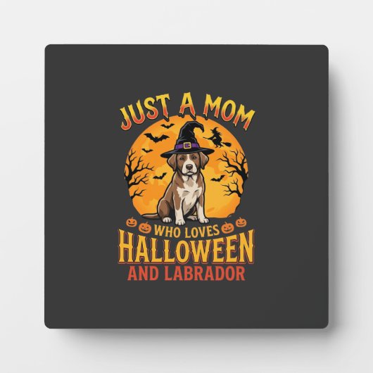 Halloween Labrador Moeder Heks Hond Ontwerp_1 Fotoplaat (Voorkant)