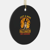 Halloween Labrador Moeder Heks Hond Ontwerp_1 Keramisch Ornament (Rechts)