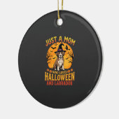 Halloween Labrador Moeder Heks Hond Ontwerp_1 Keramisch Ornament (Links)