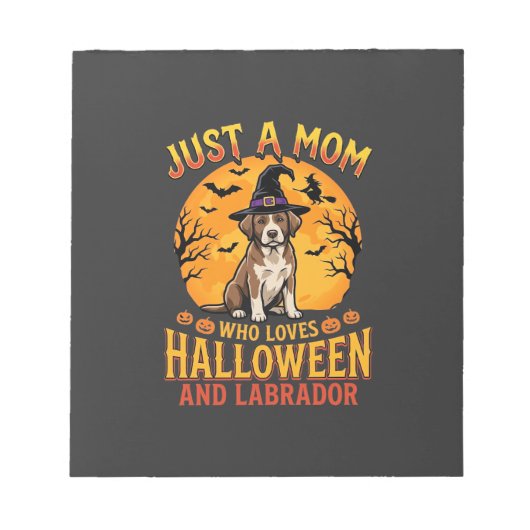 Halloween Labrador Moeder Heks Hond Ontwerp_1 Notitieblok (Voorkant)