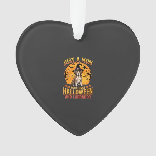 Halloween Labrador Moeder Heks Hond Ontwerp_1 Ornament (voorkant)