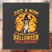 Halloween Labrador Moeder Heks Hond Ontwerp_1 Raamsticker (Vel 2)