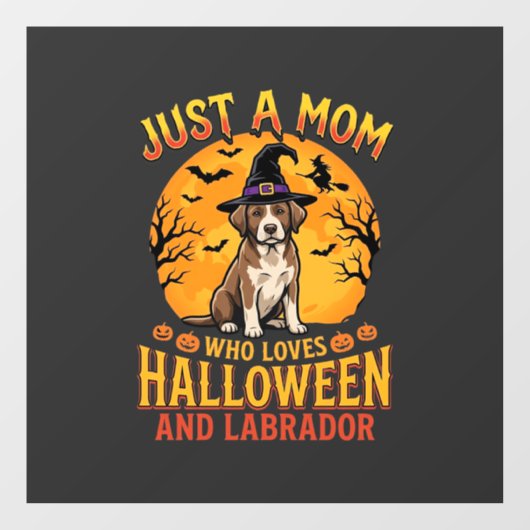 Halloween Labrador Moeder Heks Hond Ontwerp_1 Raamsticker (Vel)