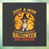 Halloween Labrador Moeder Heks Hond Ontwerp_1 Raamsticker (Vel 3)