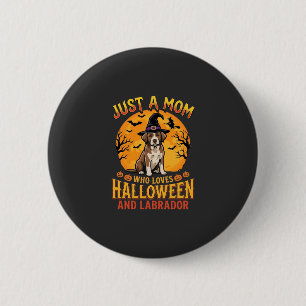 Halloween Labrador Moeder Heks Hond Ontwerp_1 Ronde Button 5,7 Cm