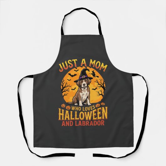 Halloween Labrador Moeder Heks Hond Ontwerp_1 Schort (Voorkant)