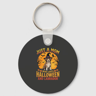 Halloween Labrador Moeder Heks Hond Ontwerp_1 Sleutelhanger