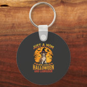 Halloween Labrador Moeder Heks Hond Ontwerp_1 Sleutelhanger (Voorkant)