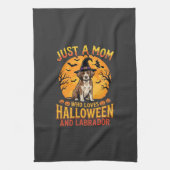 Halloween Labrador Moeder Heks Hond Ontwerp_1 Theedoek (Verticaal)