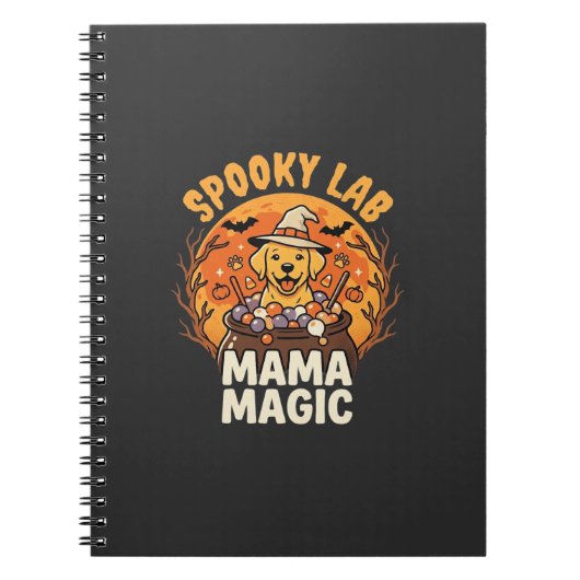 Halloween Labrador Moeder Magie Notitieboek (Voorkant)