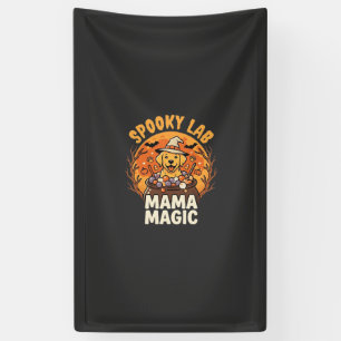 Halloween Labrador Moeder Magie Spandoek