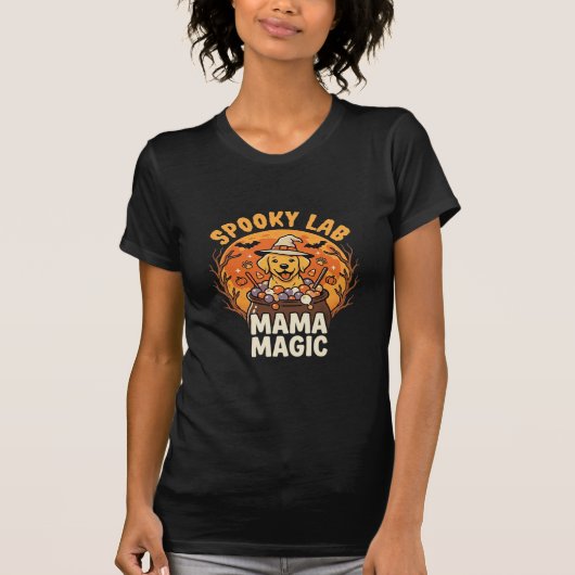 Halloween Labrador Moeder Magie T-shirt (Voorkant)