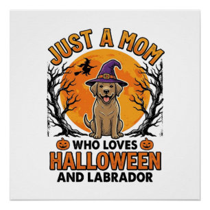 Halloween Labrador Moeder Vintage Hond Design_1 Perfect Poster