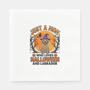 Halloween Labrador Moeder Vintage Hond Design_1 Servet