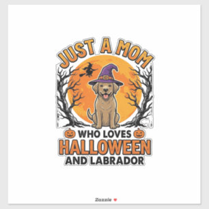 Halloween Labrador Moeder Vintage Hond Design_1 Sticker