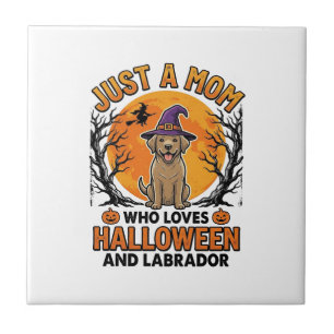 Halloween Labrador Moeder Vintage Hond Design_1 Tegeltje