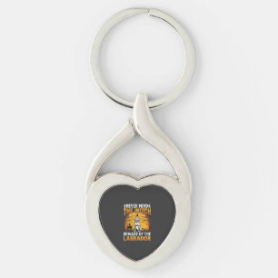 Halloween Labrador Pas op voor de Hond Sleutelhanger