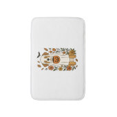 Halloween Labrador Retriever Bloemen Badmat (Voorkant Verticaal)