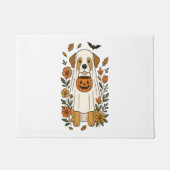 Halloween Labrador Retriever Bloemen Deurmat (Voorkant)
