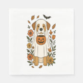 Halloween Labrador Retriever Bloemen Servet (Voorkant)