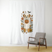 Halloween Labrador Retriever Bloemen Wandkleed (In situ)