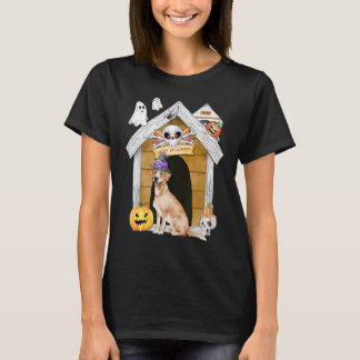 Halloween Labrador Retriever Dog Witch Haunted Hou T-shirt
