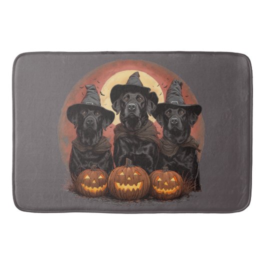 Halloween Labrador Retriever Honden Heksenhonden P Badmat (Voorkant)