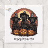 Halloween Labrador Retriever Honden Heksenhonden P Bedankjes Labels (Voorkant)