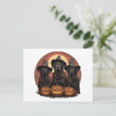 Halloween Labrador Retriever Honden Heksenhonden P Briefkaart (Staand voorkant)