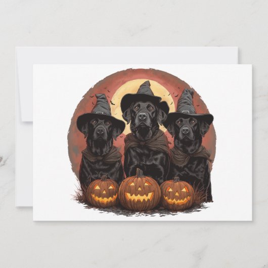 Halloween Labrador Retriever Honden Heksenhonden P Kaart (Voorkant)
