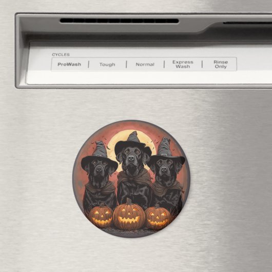 Halloween Labrador Retriever Honden Heksenhonden P Magneet (Insitu (Vaatwasser))