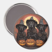 Halloween Labrador Retriever Honden Heksenhonden P Magneet (Voorkant / Achterkant)