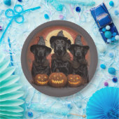 Halloween Labrador Retriever Honden Heksenhonden P Papieren Bordje (Feest)