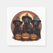 Halloween Labrador Retriever Honden Heksenhonden P Servet (Voorkant)