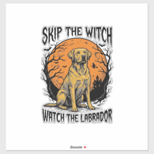 Halloween Labrador Shirt met Griezeldige Hond Waar Sticker